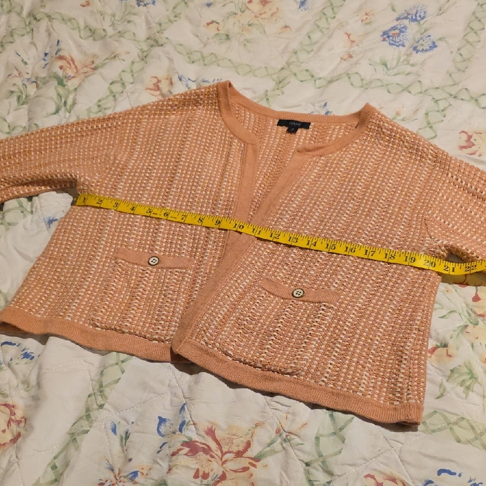 Chic Peach Cardigan Sweater